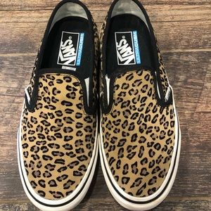Vans Leopard print slip-ons
